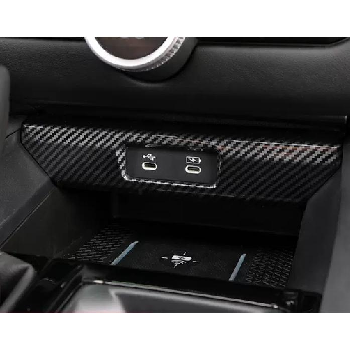 Для Honda Accord 2024 Панель отделки USB-питания Рамка Декоративная накладка Углеродное волокно 1 шт.