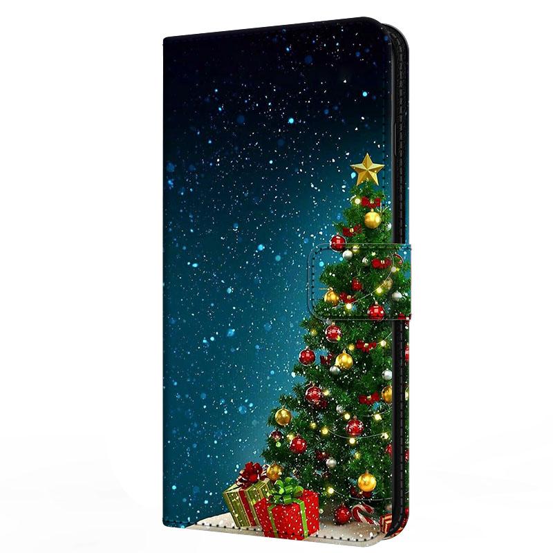 Чехол для Xiaomi Poco F7 F 7 с подставкой-книжка из кожи Merry Christmas Магнитный кошелек-защита Redmi Turbo 4 Pro