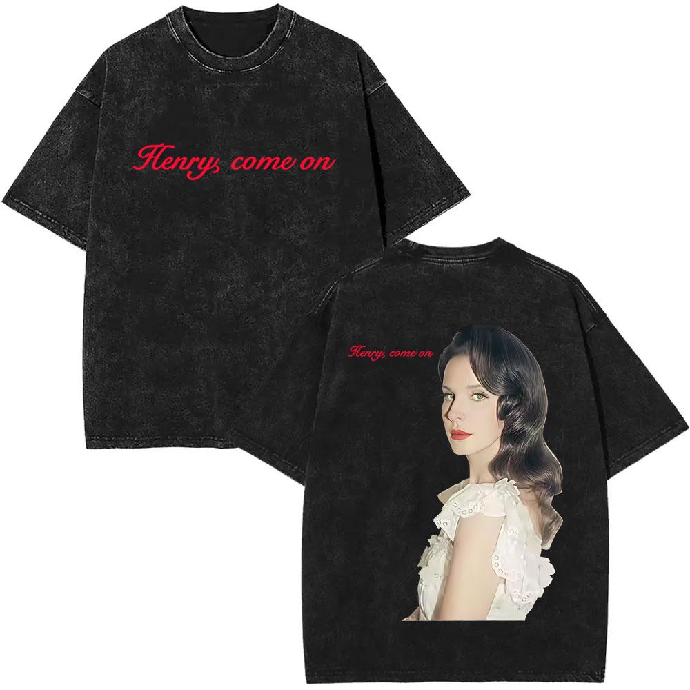 Washed Vintage WashedLana Del Rey Tour Tshirt Men Women Hip Hop Fashion Pop Music Tshirts Unisex Casual Cotton T Shirts