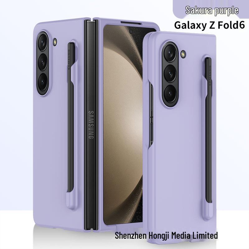 Чехол для Samsung Z Fold 7: Встроенный держатель для стилуса, Пленка для Z Fold 6, Матовая накладка, Жесткий чехол