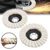 1/2/5Pcs 4.5 Inch/5 Inch Wool Felt Flap Polishing Disc Wool Round Polishing Buffing Wheel Pad for Metal Marble Stone Furniture Car Wax