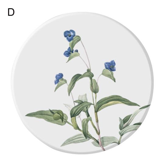 Стильная подставка для чашек с цветочным принтом, элегантный дизайн, теплоизоляция, водопоглощающий обеденный стол, круглый универсальный коврик для столовых приборов