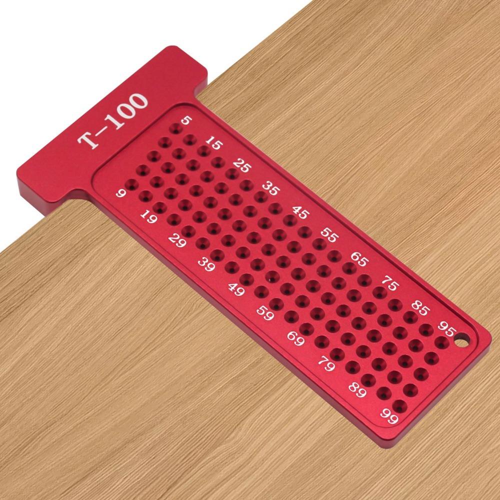 100mm Metric Scale T-Type Ruler Easy Writing Woodworking Square Carpenter Use
