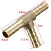 6mm 8mm 10mm 12mm Solid Brass T Piece 3 Way Fuel Hose Joiner Connector For Air Oil Gas Fuel Fuids Brass Barb Pipe Fitting