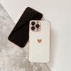 Чехлы с покрытием для iPhone 12 11 13 Pro Max Чехол с гальваническим покрытием Love Heart для iPhone 11 Pro Max 13 Mini Xr Xs Max X 8 7 Plus
