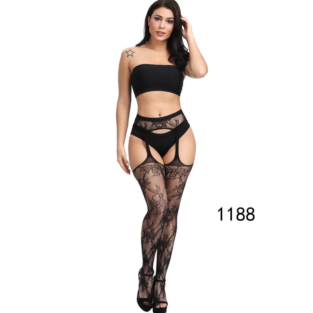 High-End Sexy Lingerie Fishnet Stockings with Non-Slip Garter, Nurse & Stewardess Style