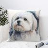 Maltese Dog Art Pillowcase Polyester Cushion Comfort Throw Pillow Sofa Decorative Cushions Used for Home Bedroom Living Room