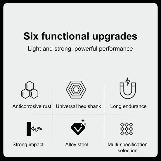 6/8Pcs High-Magnetic Screwdriver Drill Bit Set Rust-Resistant Universal Versatile Usage Strong Durability Anti-Slip Drill Bit Kit