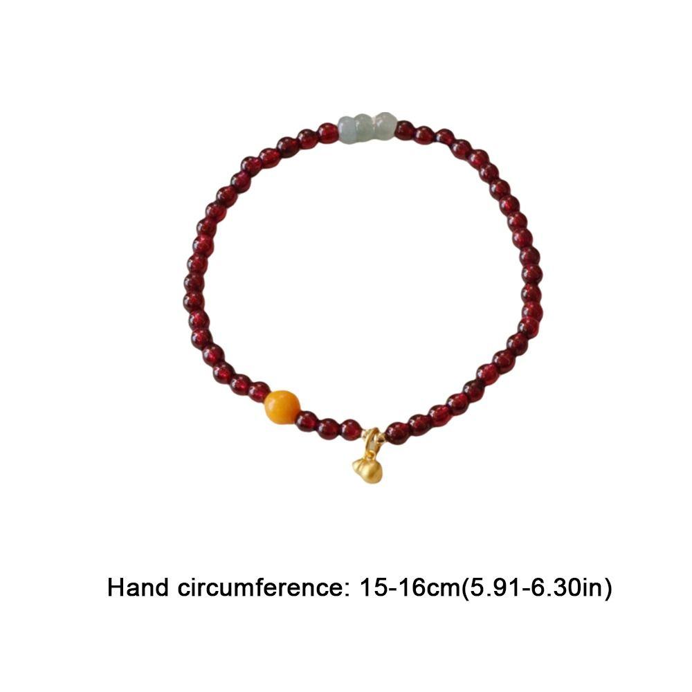 Браслет с позолотой, имитация граната, красный бисер, браслет-нить на руку, исцеляющий кристалл