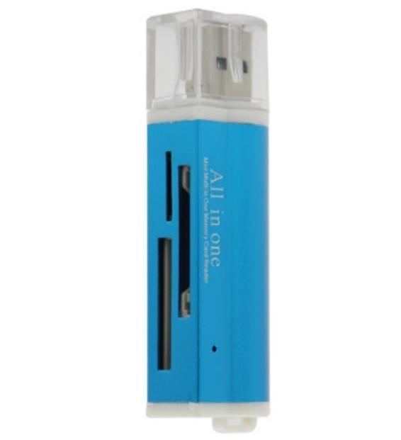 Стильный золотой USB 2.0 картридер «все в 1» для нескольких карт памяти с универсальными вариантами хранения