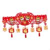 Chinese Year Banner Decoration Red Success Happiness Door Curtain
