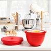 Silicone Bowl Cover for KitchenAid 5 Qt Mixer Collapsible Reusable Liner And Lid Space Saving Kitchen Essential