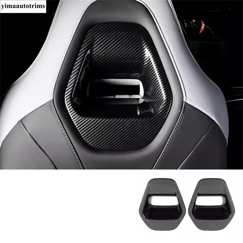 Car Seat Head Pillow Headrest Adjust Button Sequ Decoration Cover Trim For BYD Seal EV 2024 Wood Grain Accessories