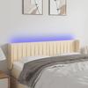 VidaXL LED Headboard Bedroom Furniture Double Bed Accessory Head of Bed Frame Interior Cream 3123477