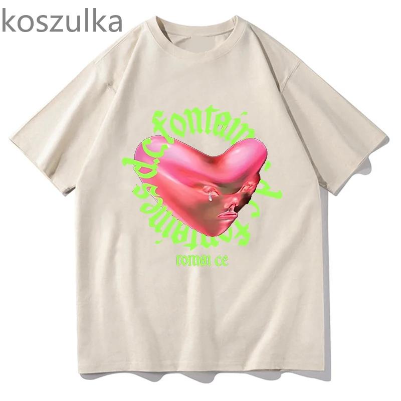 Футболки Fontaines DCRomance Tour Футболки унисекс в стиле хип-хоп большого размера Футболки унисекс из хлопка Унисекс Винтажная уличная одежда Эстетическая одежда