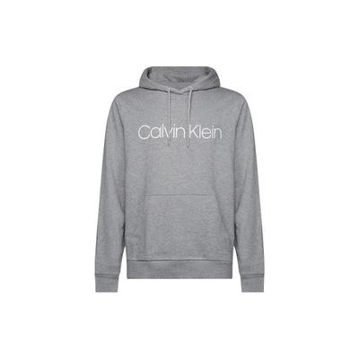 Calvin Klein Принт логотипа с карманом-кенгуру и круглым вырезом, толстовка с капюшоном для мужчин, серая K10K104060-092