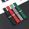 Изогнутый силиконовый ремешок для часов для Citizen Band для Seiko Bracelet для Rolex Strap с бабочкой 18 19 20 21 22 24 мм