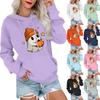 Women's Fashionable, Casual, Comfortable Round-neck, Hooded, Long-sleeved, Halloween-print Warm Sweater