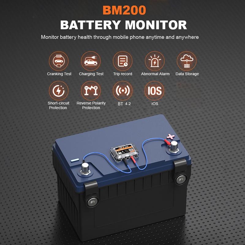Automotive Battery Checker Stable Diagnostic Tool Vehicle Battery Diagnostic Analyzers Battery Testing for 12V Systems