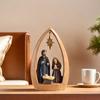 Holy Family Resin Figurine Nativity Advent Statue Joseph Virgin Mary Birth of Jesus Sculpture Home Office Desktop Decoration Ornament