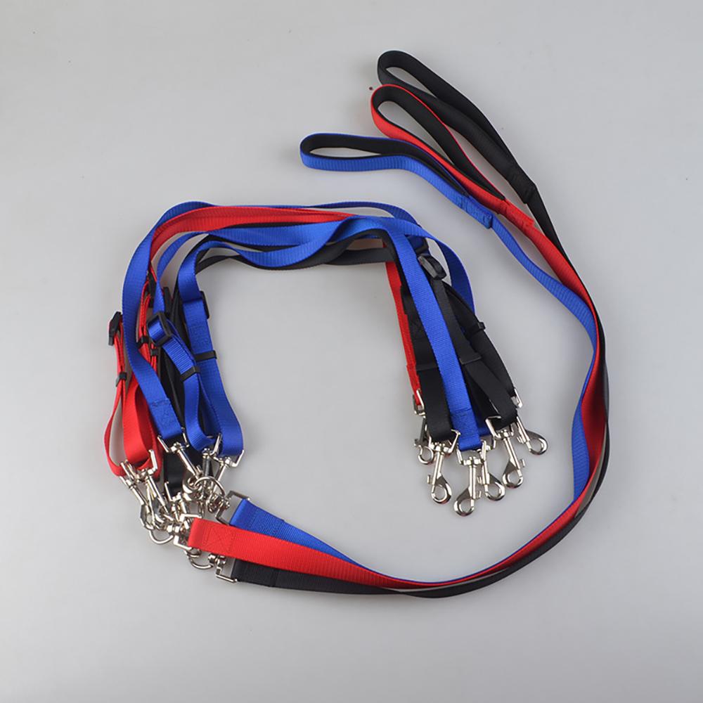 Набор поводков для собак с тройной головкой и регулируемым нейлоновым поводком от одного до трех