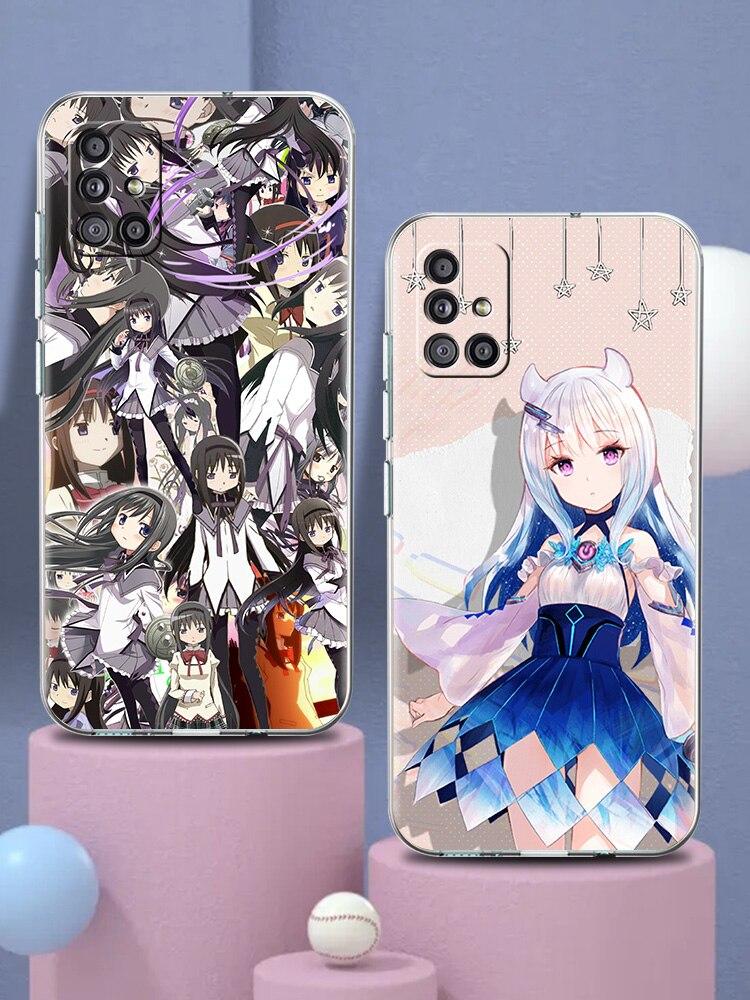 Чехол для телефона Anime Puella Magi Madoka Magica для Samsung Galaxy A51 A71 A21S A12 A11 A31 A41 A52 A32 5G A72 A01 A02S Прозрачный чехол
