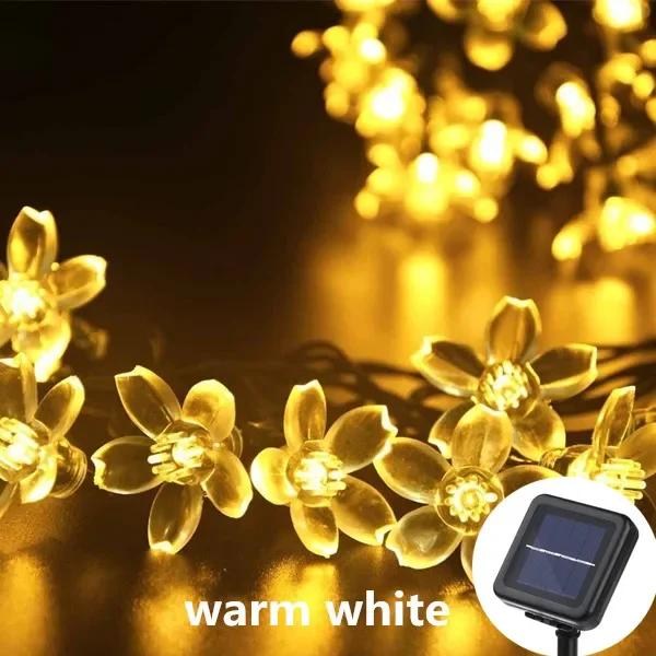 Solar Bee LED String Lights Outdoor Holiday Party Lighting Night Lamp for Garden Tree Fen Balcony Christmas Wedding Decoration
