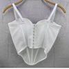Французский корсет «рыбий хвост» с цепочкой, усыпанной бриллиантами, майка в стиле нижнего белья для женщин, нижнее белье, верхняя одежда, сетчатый пояс, майка без бретелек, майки