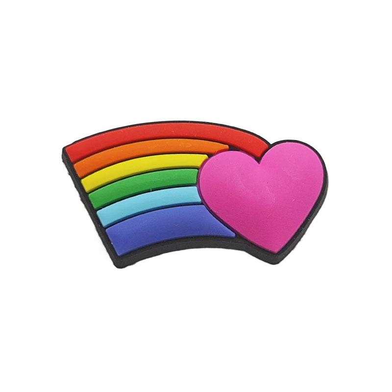 Пряжки для украшения обуви из ПВХ в виде радужных цветов для садовой обуви