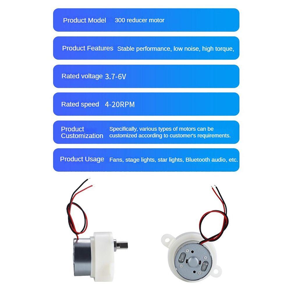 4Pcs 5-100RPM Micro Gear Motor Mini Electric Motor for Display Stand Stage Light Turntable