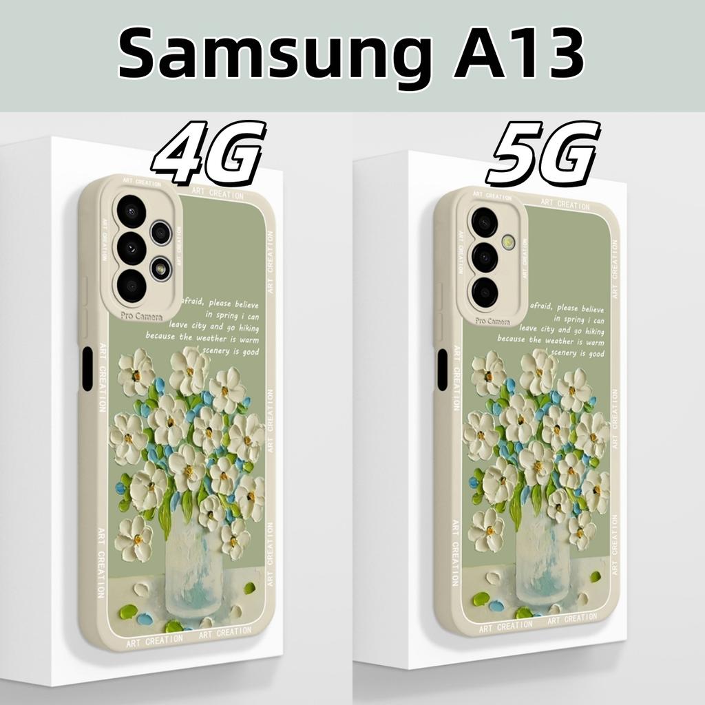 Художественный Чехол Для Samsung A13 4G 5G Простой Стиль Funda Полное Покрытие Противоударный Мягкий Жидкий Силикон Корпус Телефона Для Galaxy A13