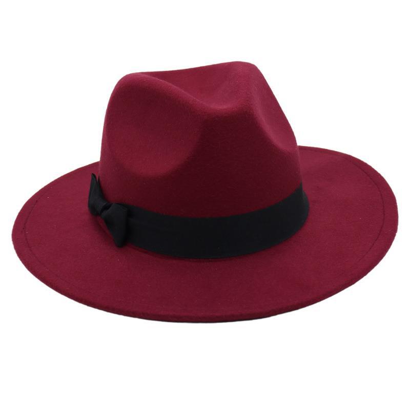 Винтажный цилиндр, бабочка, костюм, джазовая шляпа, мужская и женская, иностранная фетровая шляпа, шляпа Хепберн из твида