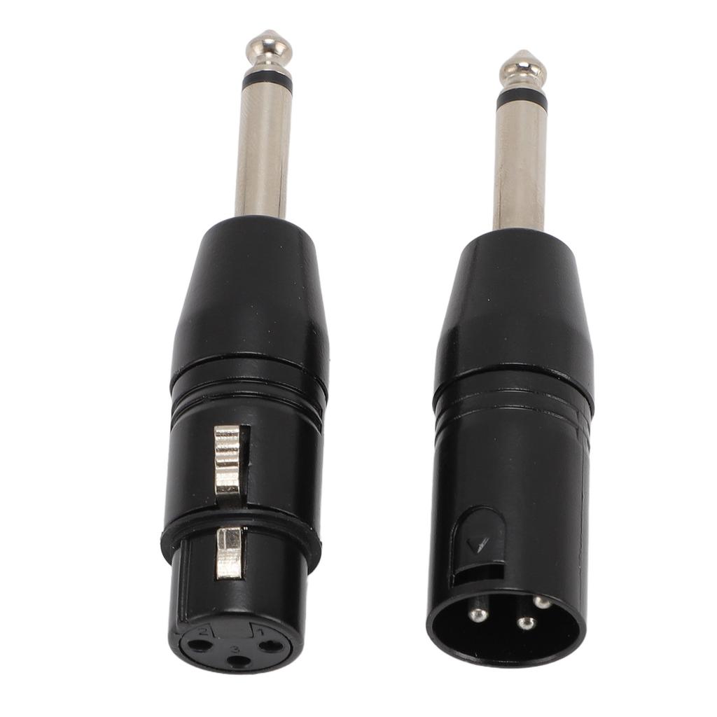 1 пара XLR адаптер черный профессиональный 6,35 мм 1 4 дюйма штекер к XLR штекер/гнездо адаптер для микшера микрофона усилителя
