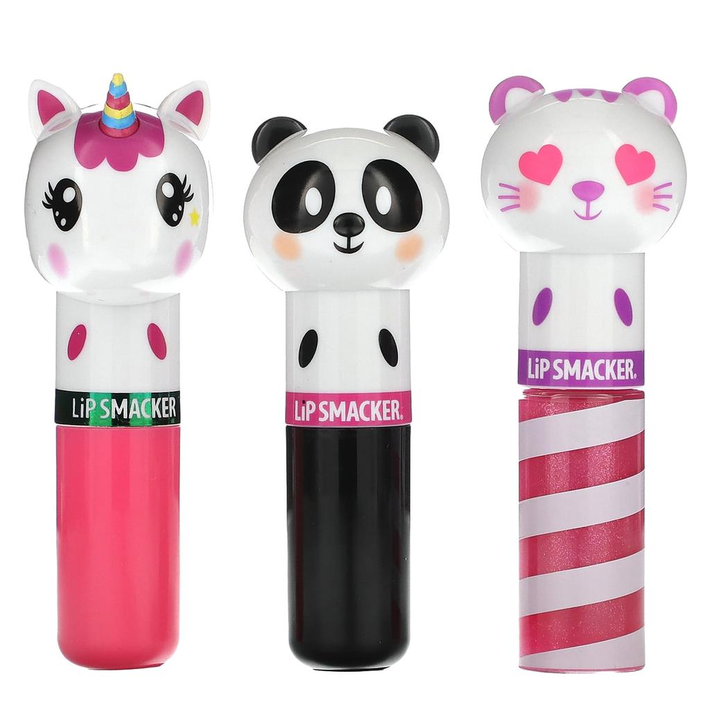 Lip Smacker Lippy Pals Бальзам и блеск для губ, три упаковки, 3 шт.