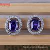 Hot-Selling Retro Oval Stud Earrings with AAA Zircon - Perfect Birthday Gift