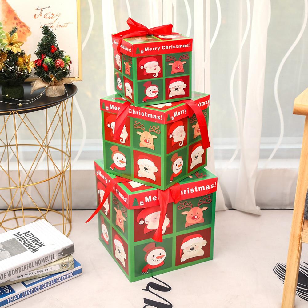 Рождественские Подарки Упаковочная Коробка Рождественский Дизайн Рождественская Декоративная Коробка Конфеты Шоколадный Пакет