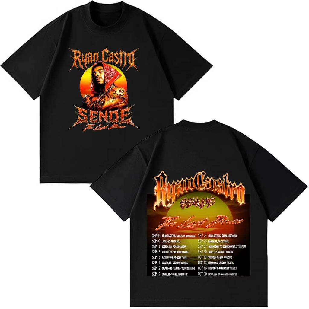 Summer Hot Sale Rapper Ryan Castro The Last Dance Tour 2026 Print T-shirts Y2K Men Women Print Crew Neck Casual T Shirt Loose Cozy and Versatile