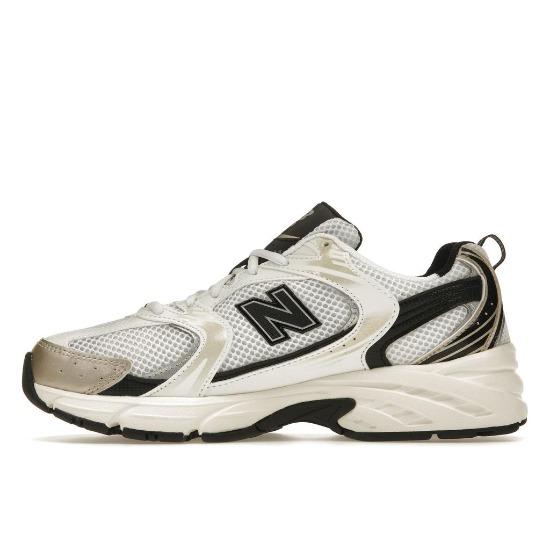 New Balance 530 Белые с золотом Унисекс Кроссовки MR530TC