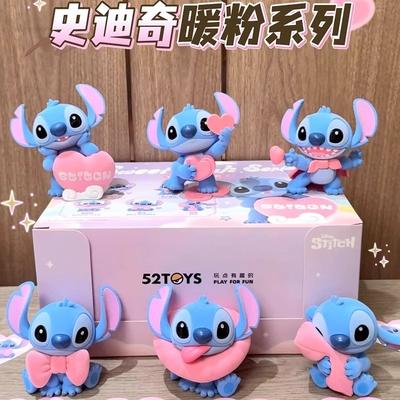 52toys Стич Тепло-розовый Сюрприз Слепой бокс Модный Игрушечная модель Милая Плюшевая игрушка Плюшевое украшение Подарок на День святого Валентина Игрушка Коллекц