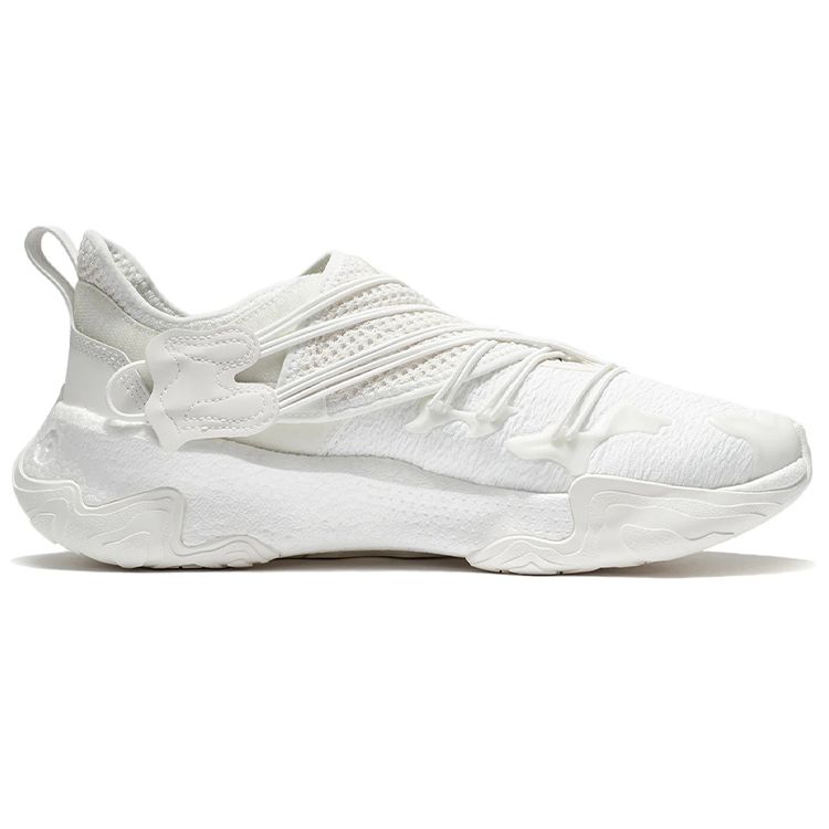 Li Ning Jackie Chan Series Легкие кроссовки Peak Flow Low-Top для спорта и отдыха Мужские кроссовки Champagne-White AGLS075-2