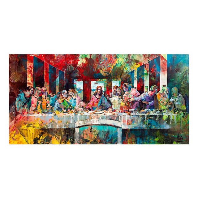 Modern The Last Supper Canvas Creativity Wall Art Posters and Prints Canvas Painting Christian for Living Office Home Room Decor No Frame