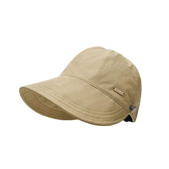 Outdoor Hat Sun Protection Anti-UV Wide Brim Solid Color Adjustable Head Circumference Foldable Lightweight Gardening Travel Sun Hat