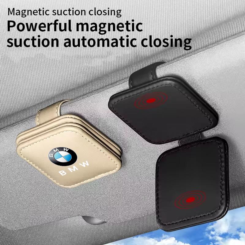 SYJH7 Auto Sun Visor Glasses Box Sunglasses Clip Card Ticket Holder For BMW 3 5 6 7 1 Series X3 X6 E81 E71 E90 E93 F30 F10 E92 E60 E84
