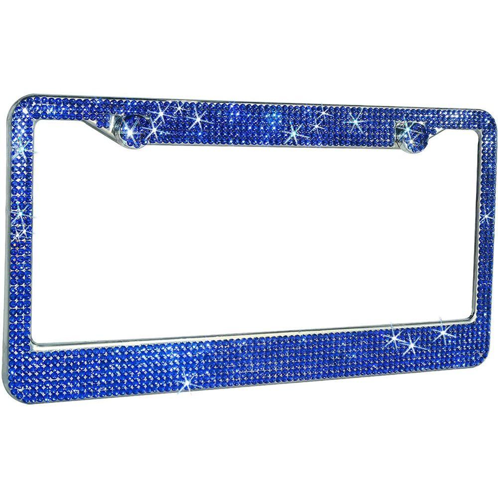 Блинг США. правила Автомобильный наружный декор Стразы Рамка номерного знака из нержавеющей стали Рамка автомобиля