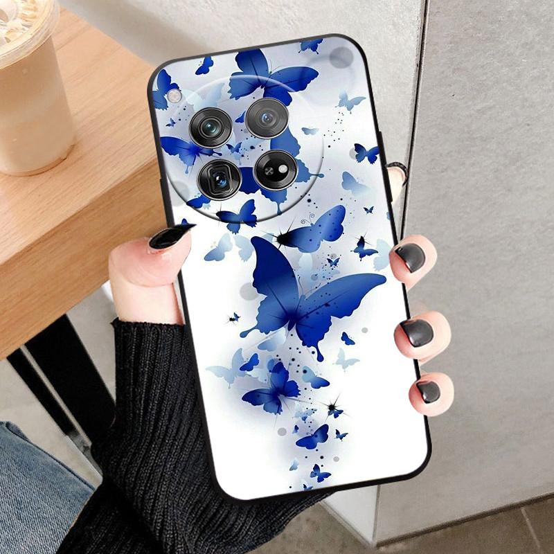 For OnePlus 12 Case Cover For OnePlus12 Fundas New Black Soft Silicone TPU Protective Phone Case For One Plus 12 Bumper Coque