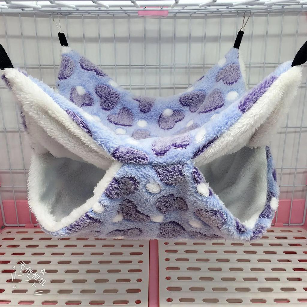Pet Hamster Hammock Double-layer Sugar Glider,Warm Double Layer Hammock,Suspended Squirrel Sleeping Bag,Pet Supplies Warehouse
