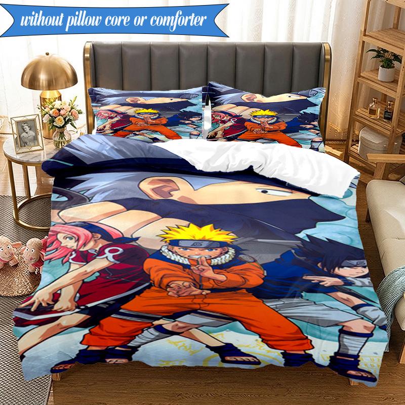 Ninja Team Adventure 3pcs K-pop music group Bedding set,Ideal for Bedroom, Dormitory,Including Duvet Cover And 2pcs Pillowcases,Fan gifts