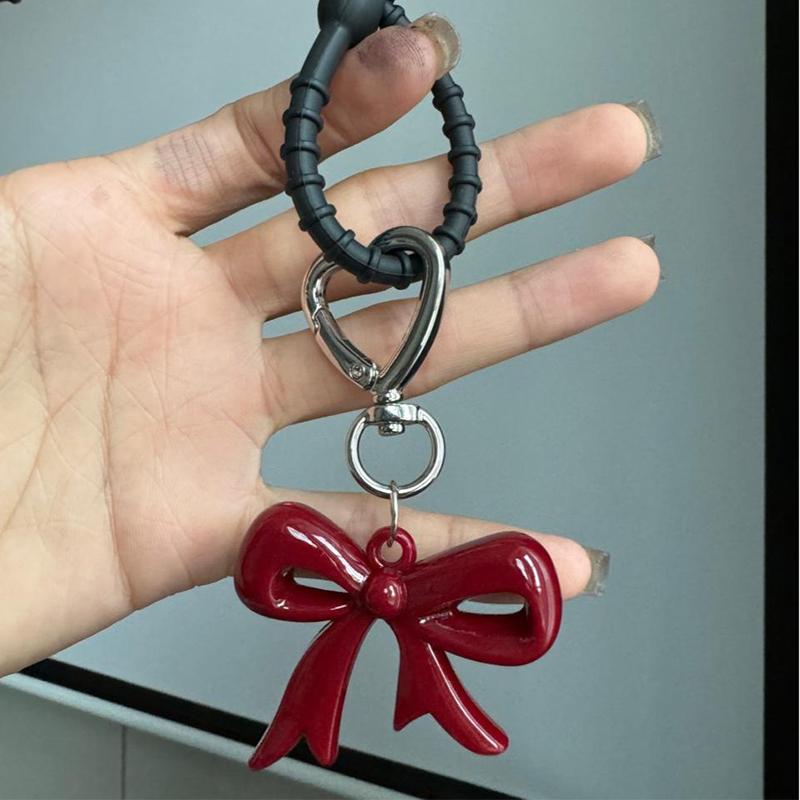 Изысканный темпераментный красный бант в форме сердца подвески брелок универсальный телефон кулон рюкзак подвесное украшение аксессуары подарки
