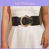 Buckle Fashion Gold Decoration Women Casual Wide Waist Belt For Daily Use