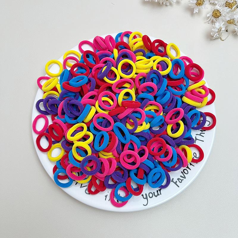 Children’s Seamless, Highly Elastic Hair Ties – Gentle on Hair, Towel-Style Rubber Bands for Girls in Candy Colors, Simple Design